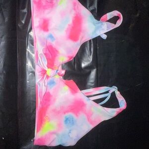 Colorful Tie-Dye Bikini Top